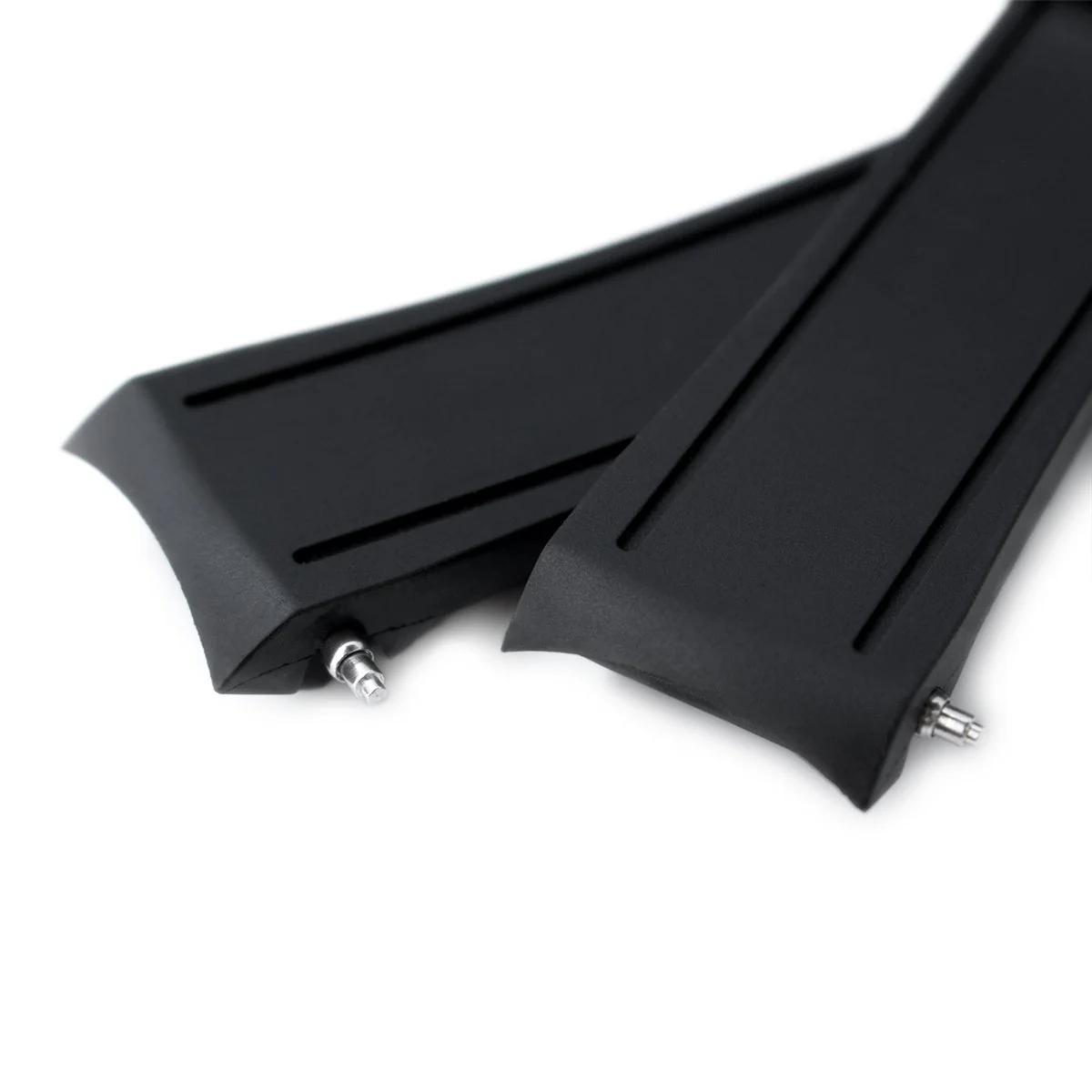 20mm Crafter Blue - Black Rubber Curved Lug Watch Band compatible with Seiko MM300 Prospex Marinemaster SBDX001 - Image 4