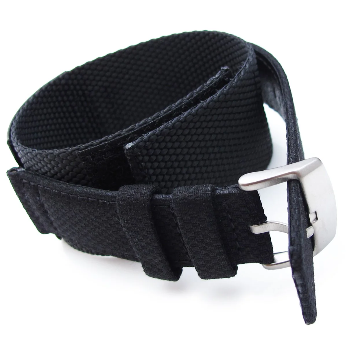 MiLTAT 24mm Double Layer Nylon Black Tactical Hoop and loop Watch Strap, design for 44mm Panerai Watches - Image 6