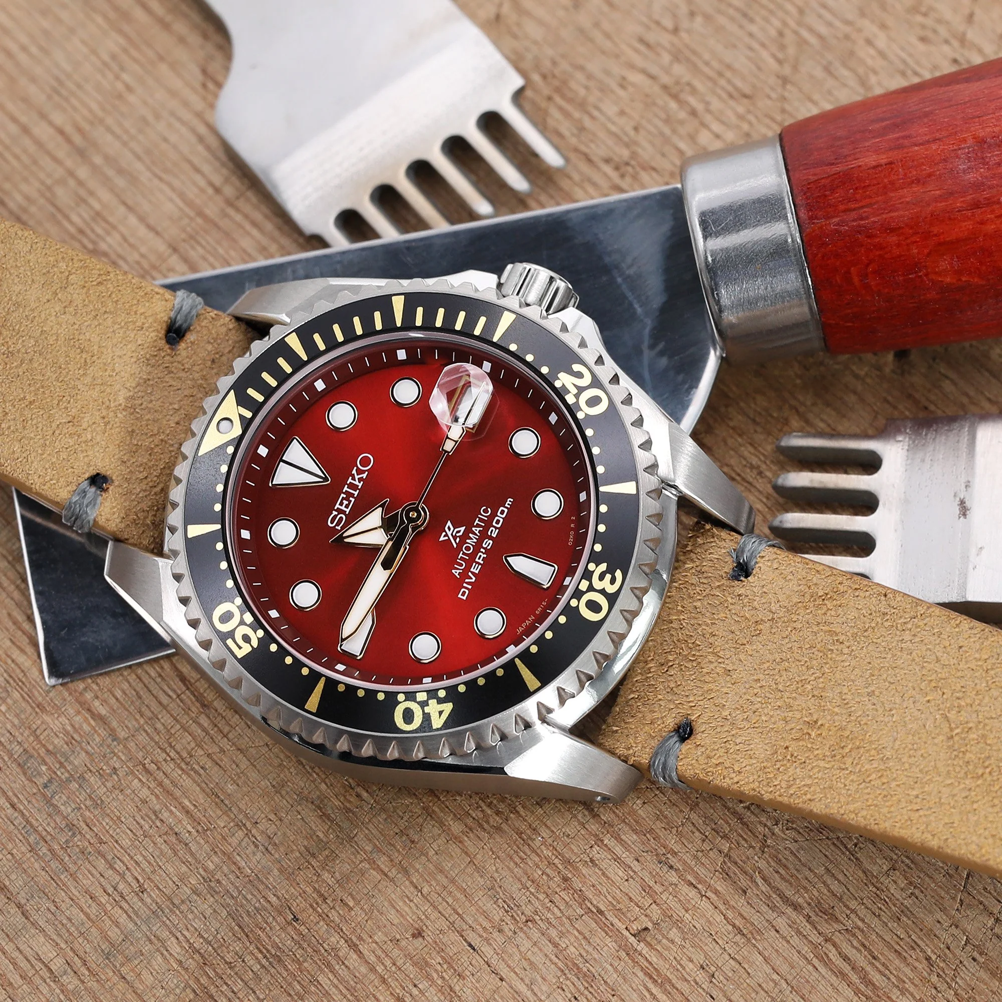 20mm or 22mm Khaki Quick Release Italian Suede Leather Watch Strap, Charcoal Grey St. - Image 5