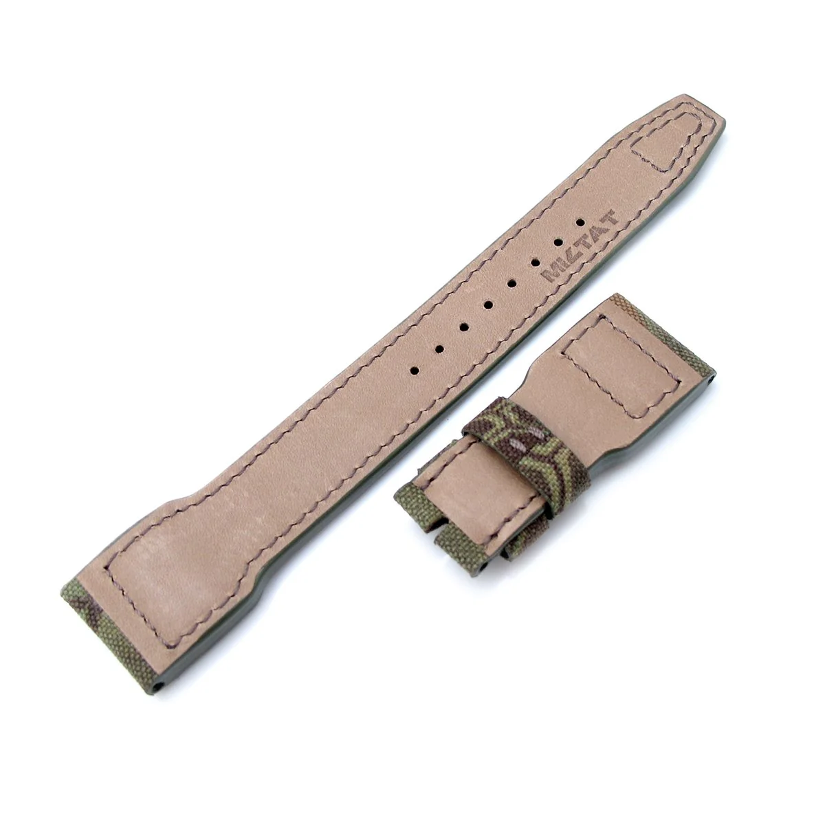 22mm MiLTAT Turtle Camo Nylon Replacement Strap compatible with IWC Big Pilot, Rivet Lug - Image 4