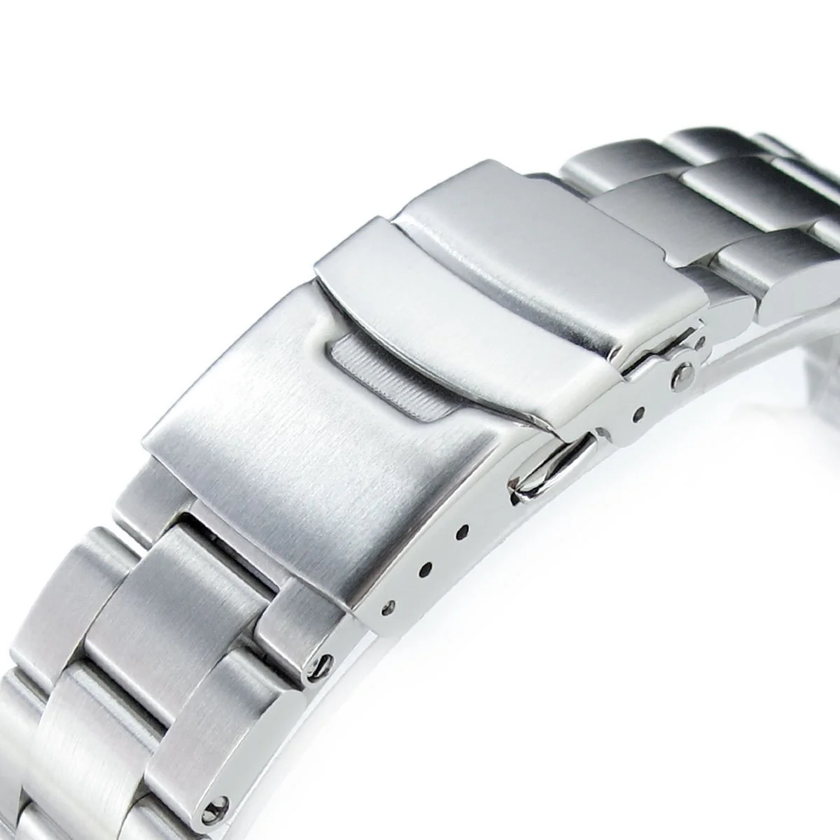 22mm Super-O Boyer Watch Band for Seiko SKX007 SKX009 SKX011, Stainless Steel - Brushed, 18mm Diver Clasp - Image 4