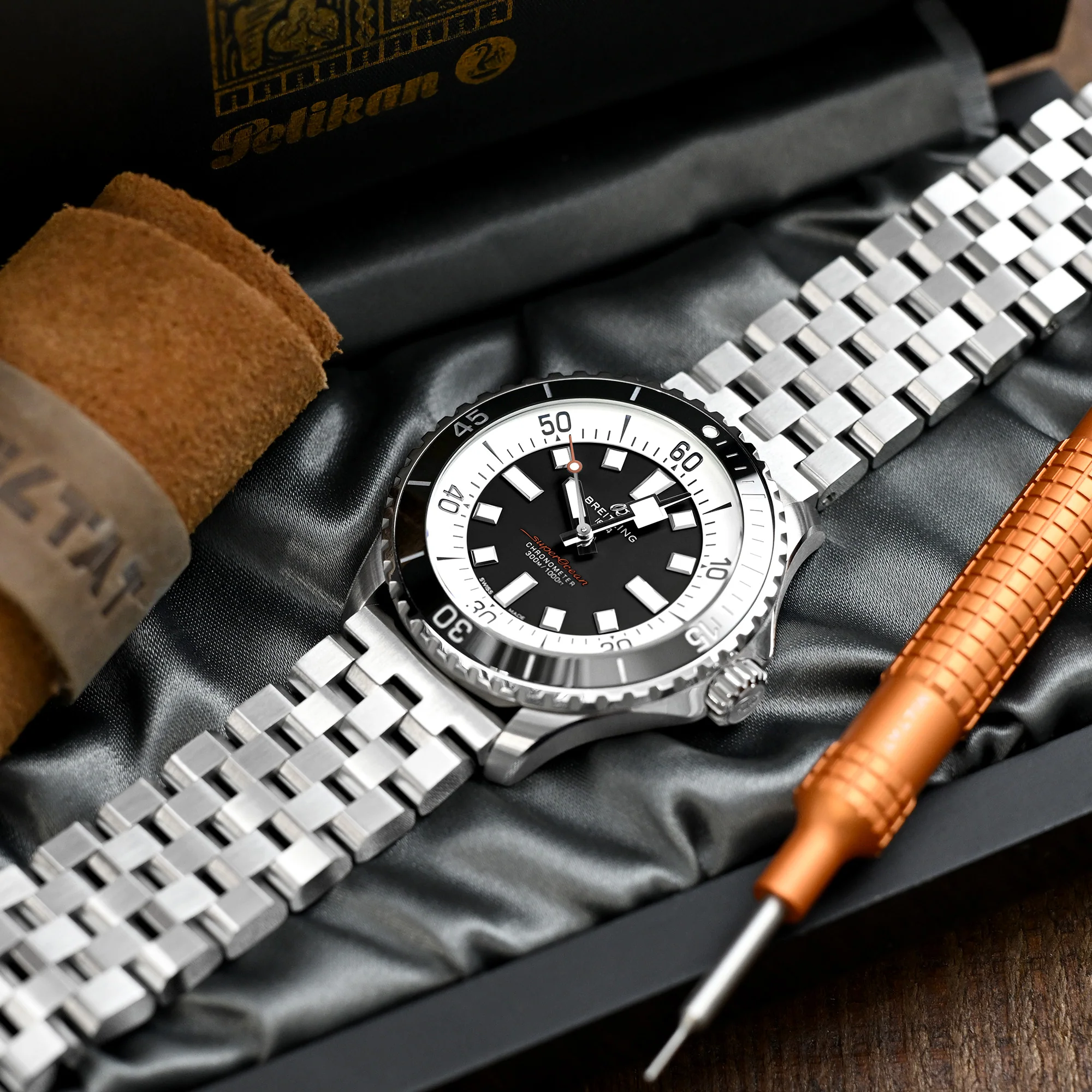 Super Engineer II 19mm Stainless Steel Straight End Watch Band - Image 4