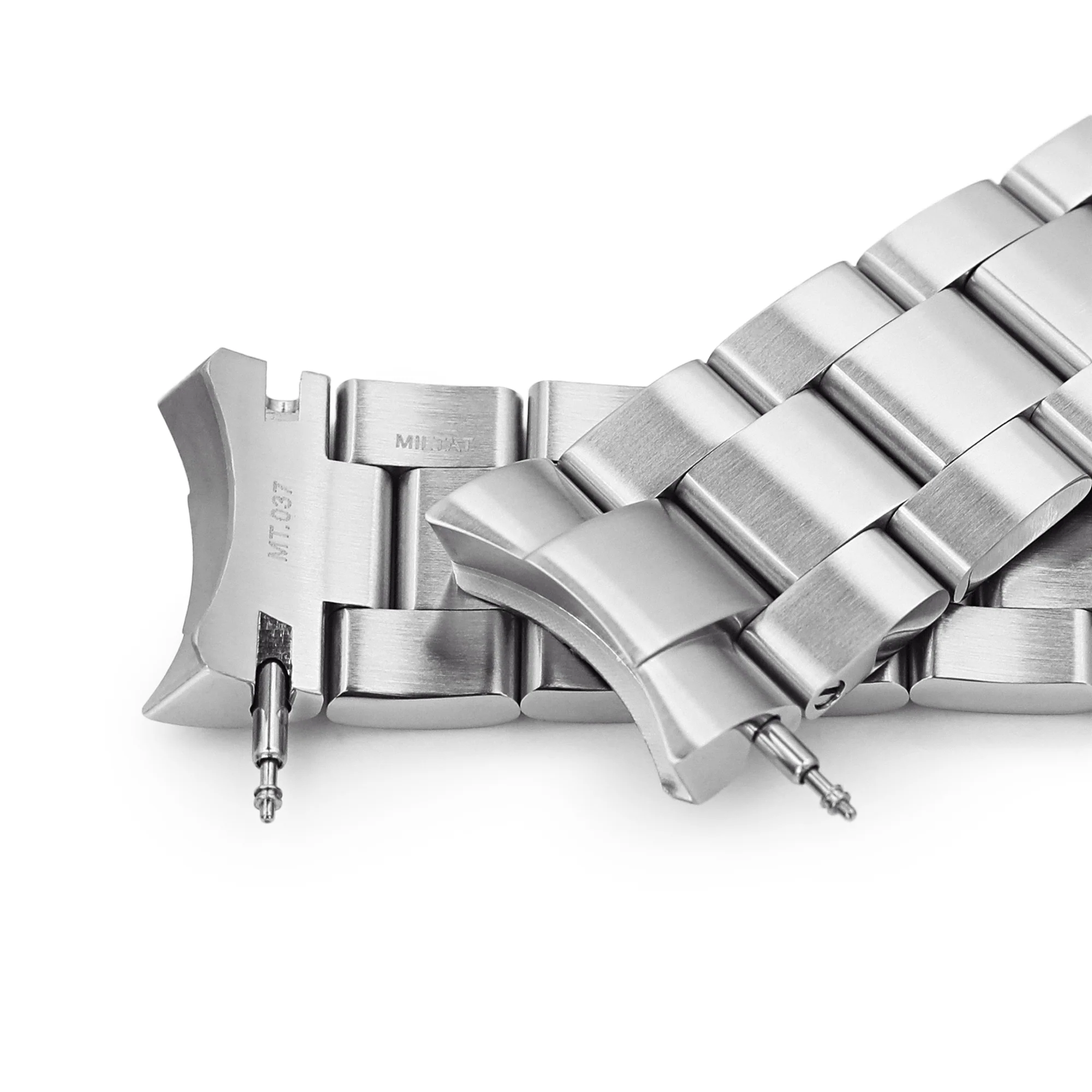 20mm Super-O Boyer Watch Band compatible with Seiko SKX023 Mid-size Diver, Diver Clasp Brushed - Image 6