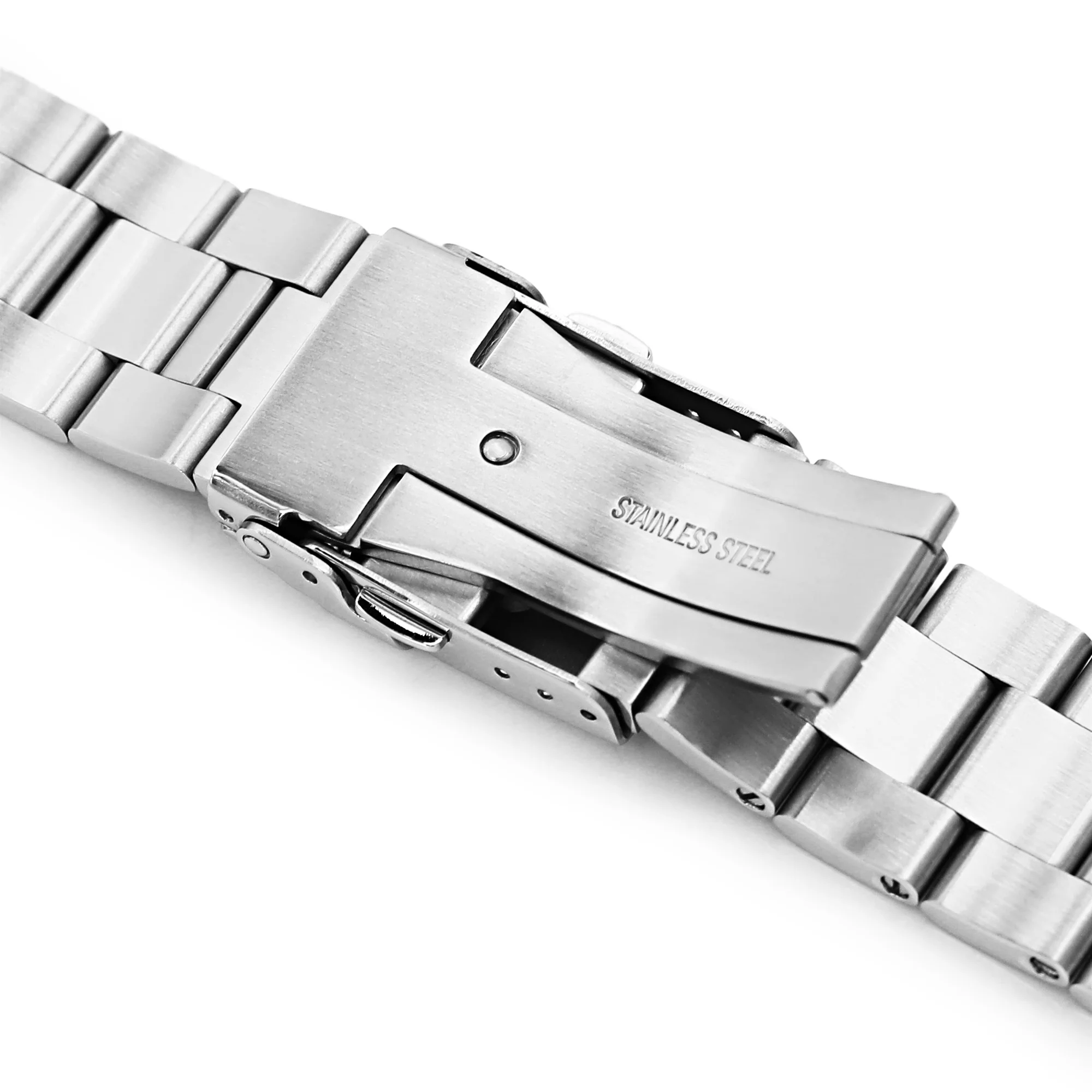 20mm Super-O Boyer Watch Band compatible with Seiko SKX023 Mid-size Diver, Diver Clasp Brushed - Image 8