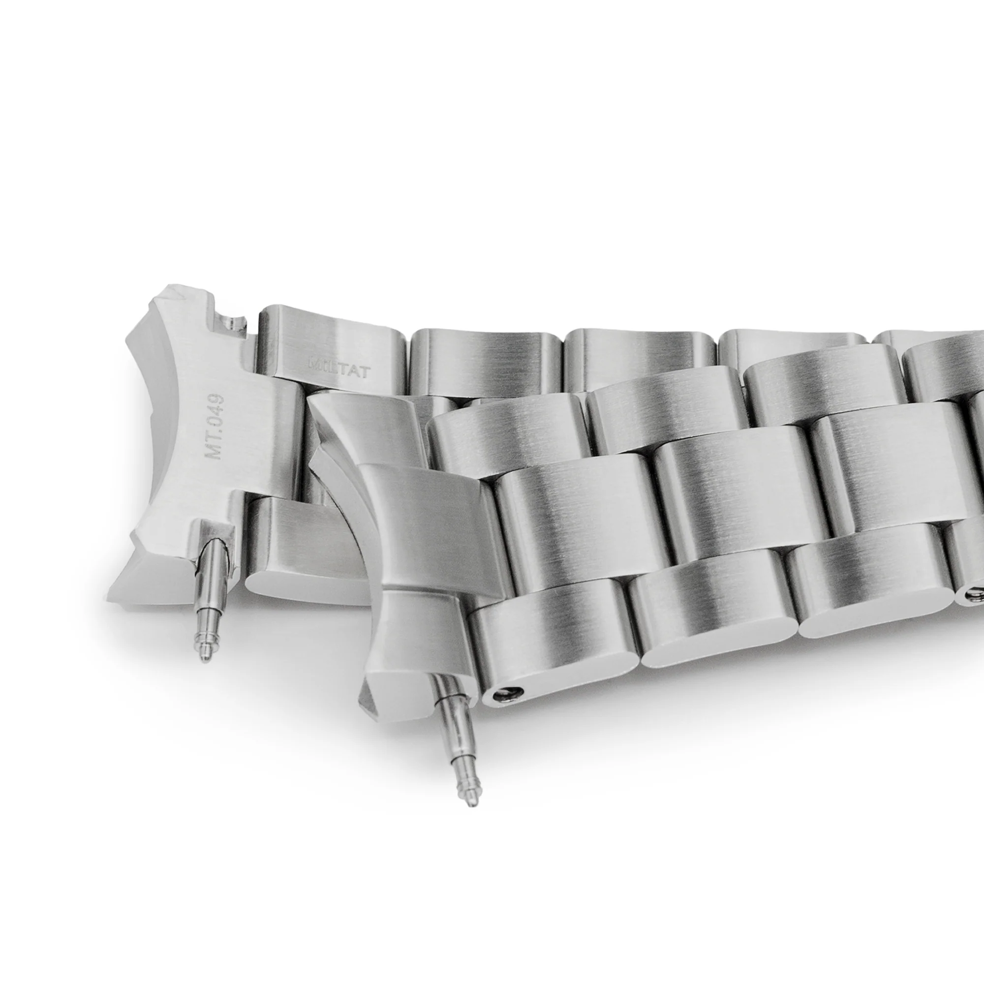 20mm Super-O Boyer Watch Band compatible with Seiko SKX013, 316L Stainless Steel Brushed Diver Clasp - Image 4