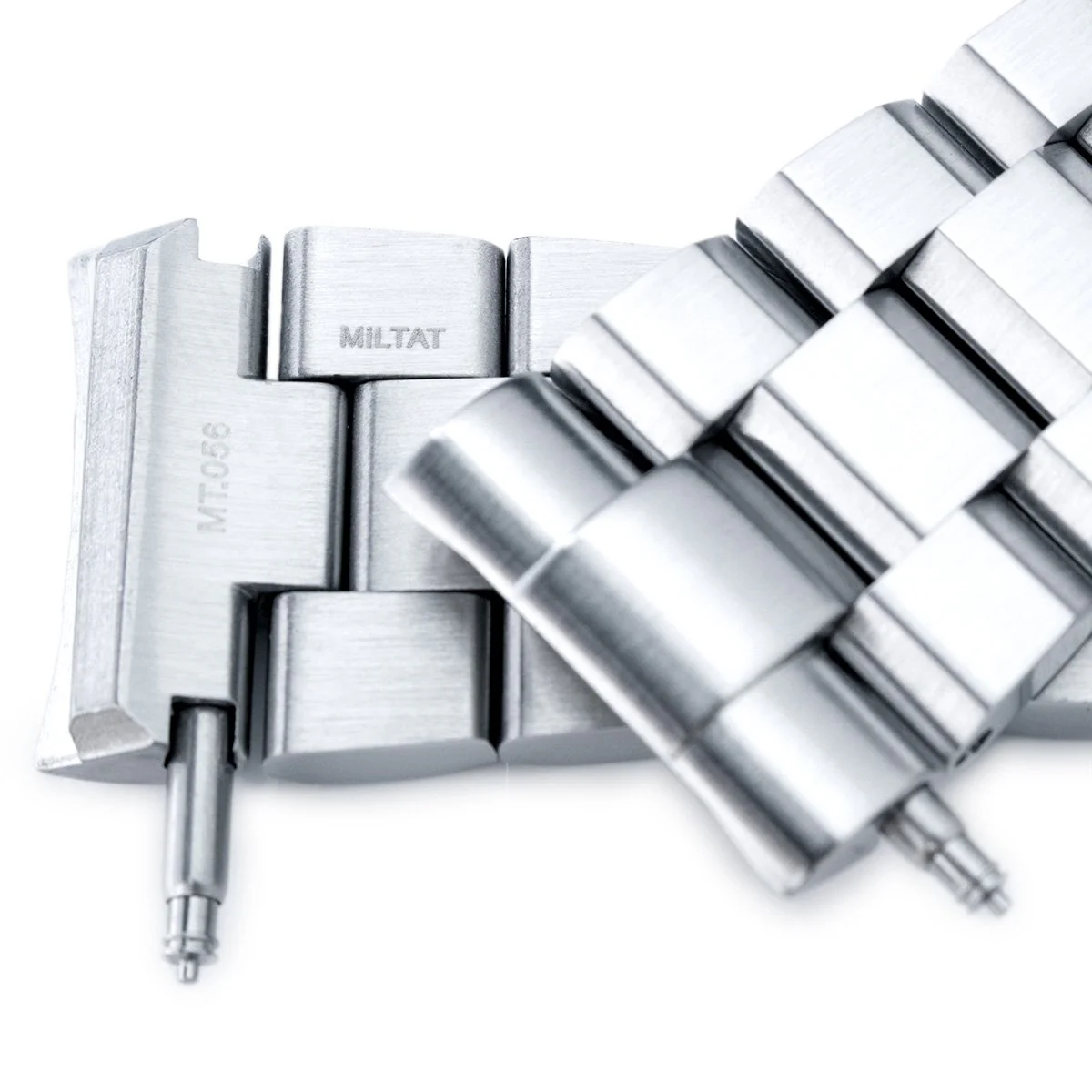 22mm Hexad Watch Band for Seiko New Turtles SRP777 SRP775 SRPA21 (PADI), Stainless Steel - Brushed, V Diver Clasp - Image 5