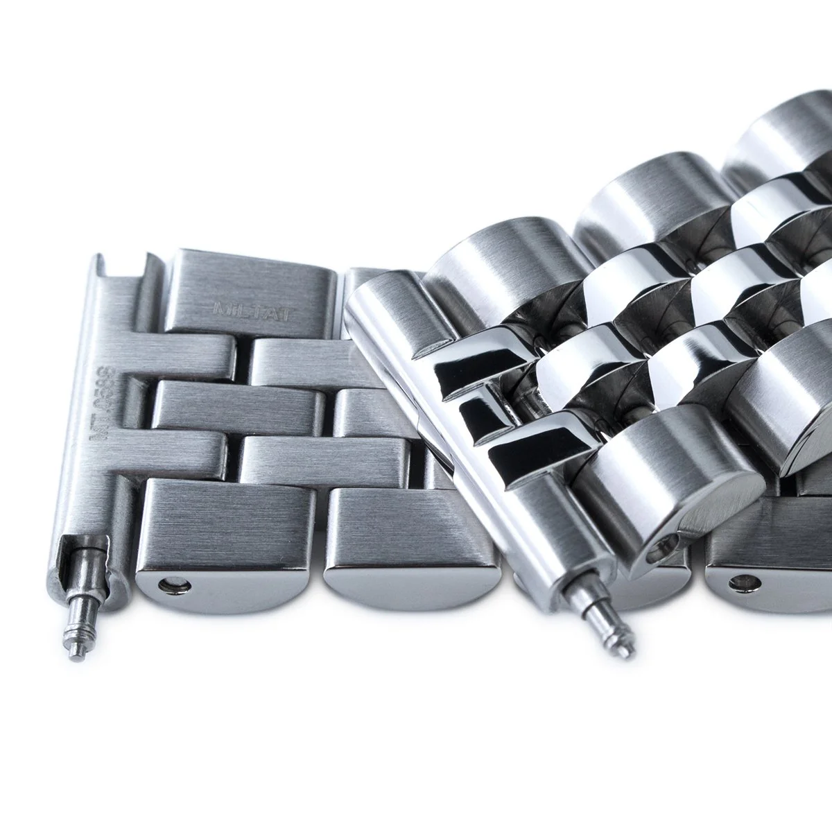 Angus-J Louis 20mm Stainless Steel Straight End Bracelet - Image 6