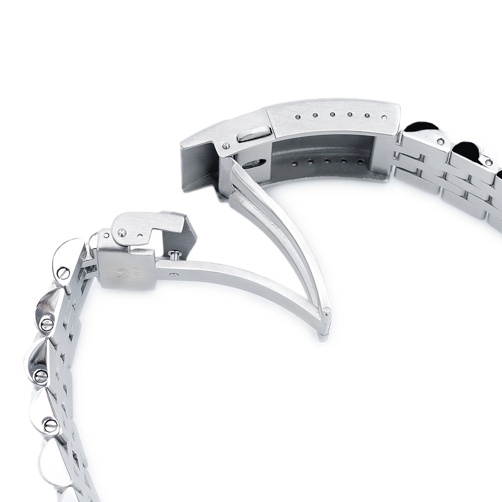 Angus-J Louis 20mm Stainless Steel Straight End Bracelet - Image 7