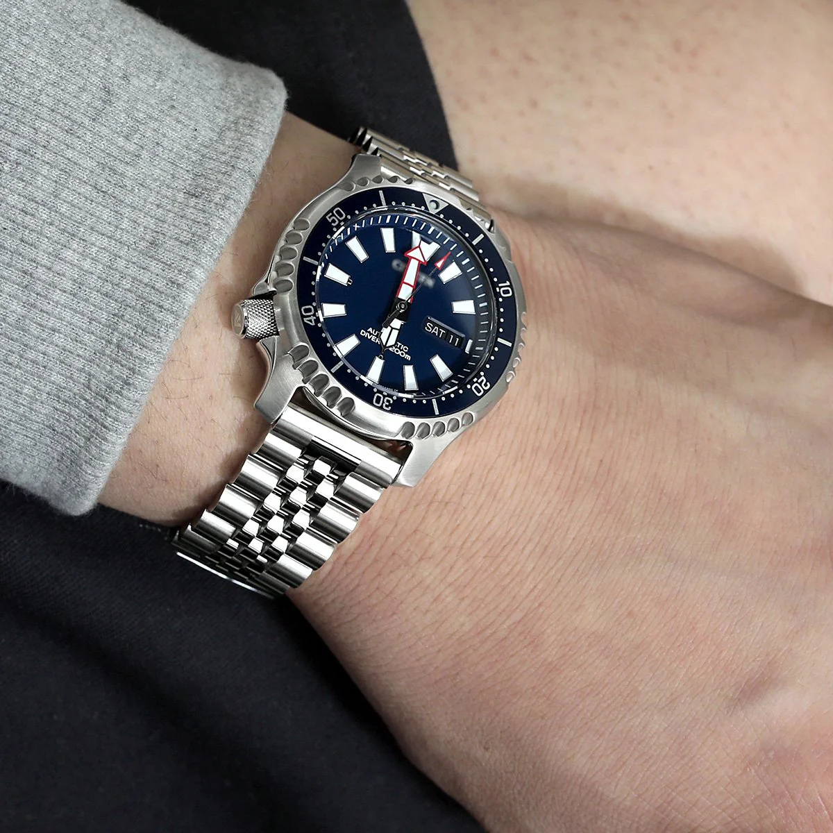 Super-J Louis 20mm Stainless Steel Straight End Bracelet for Watches - Image 3