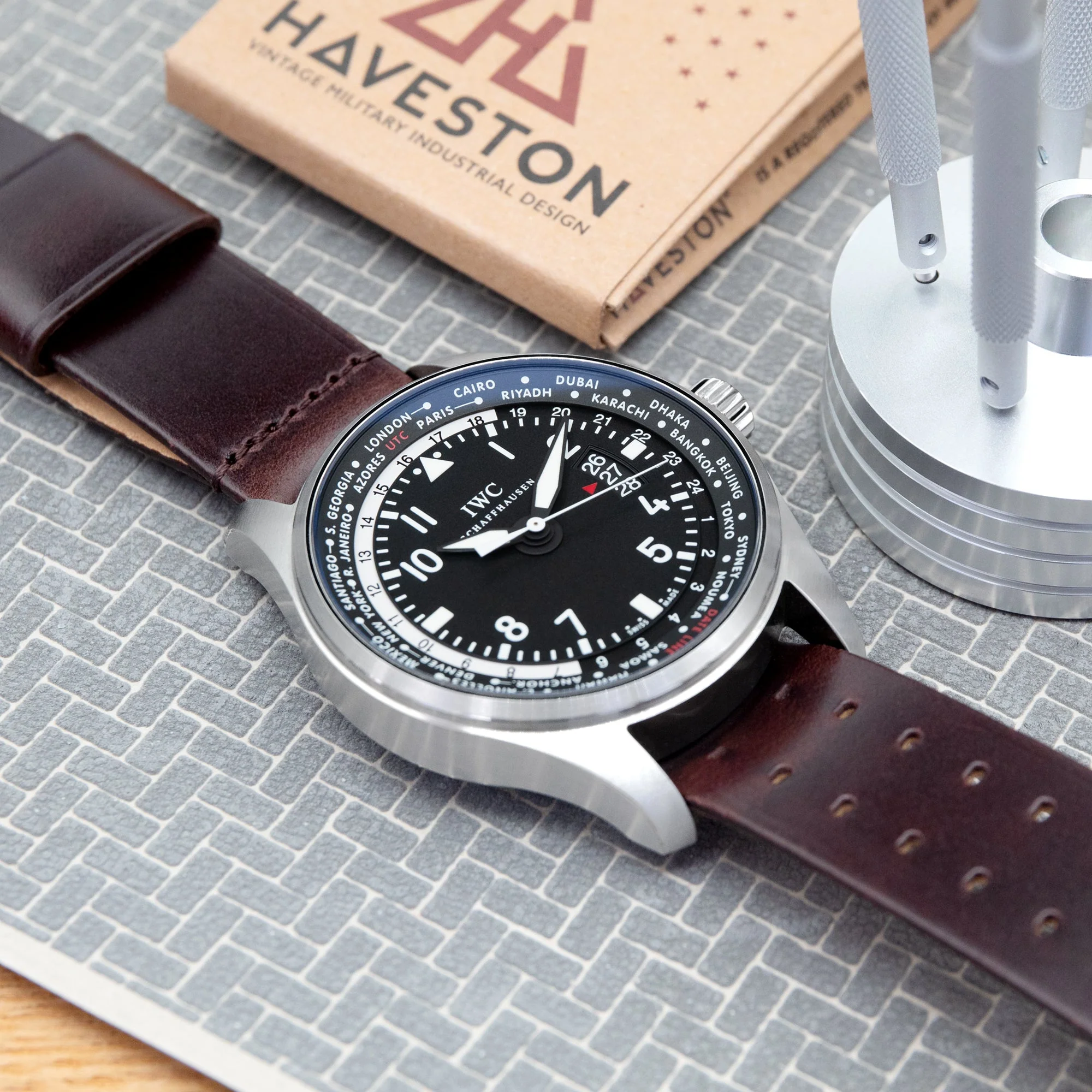 THE M-1907 Seal Brown Leather Watch Band by HAVESTON Straps - Image 5