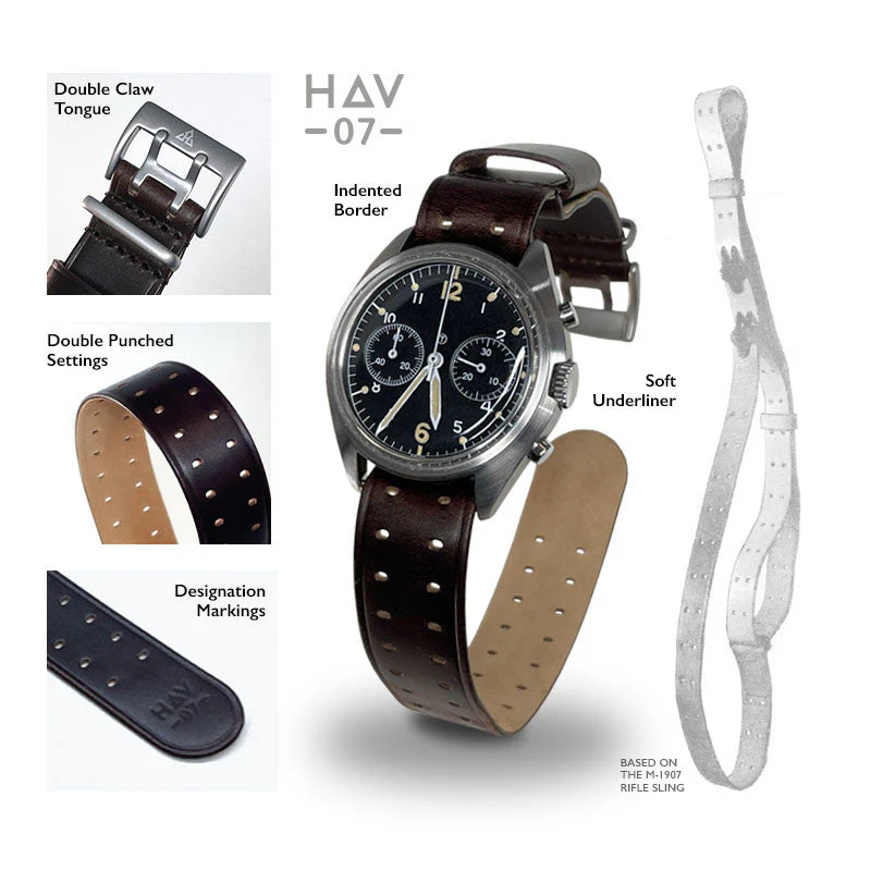 THE M-1907 Seal Brown Leather Watch Band by HAVESTON Straps - Image 8