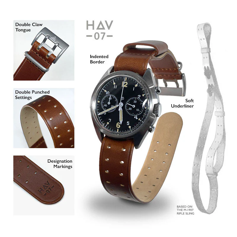 THE M-1907 Russet Brown Leather Watch Band by HAVESTON Straps - Image 7
