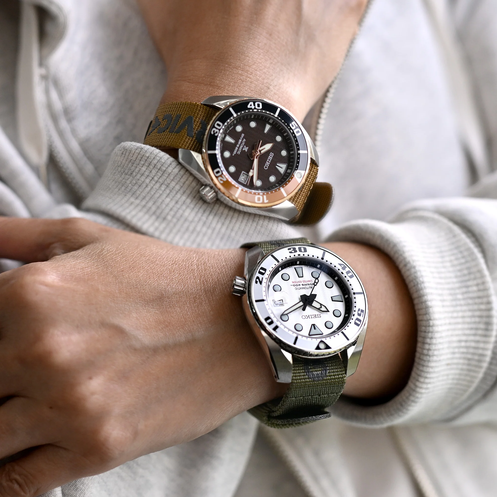 The General Service Strap set of TWO (Khaki & Olive) by HAVESTON Straps - Image 3