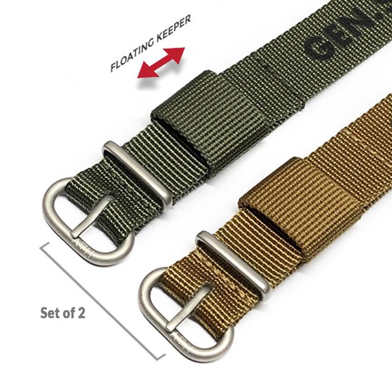 The General Service Strap set of TWO (Khaki & Olive) by HAVESTON Straps - Image 8