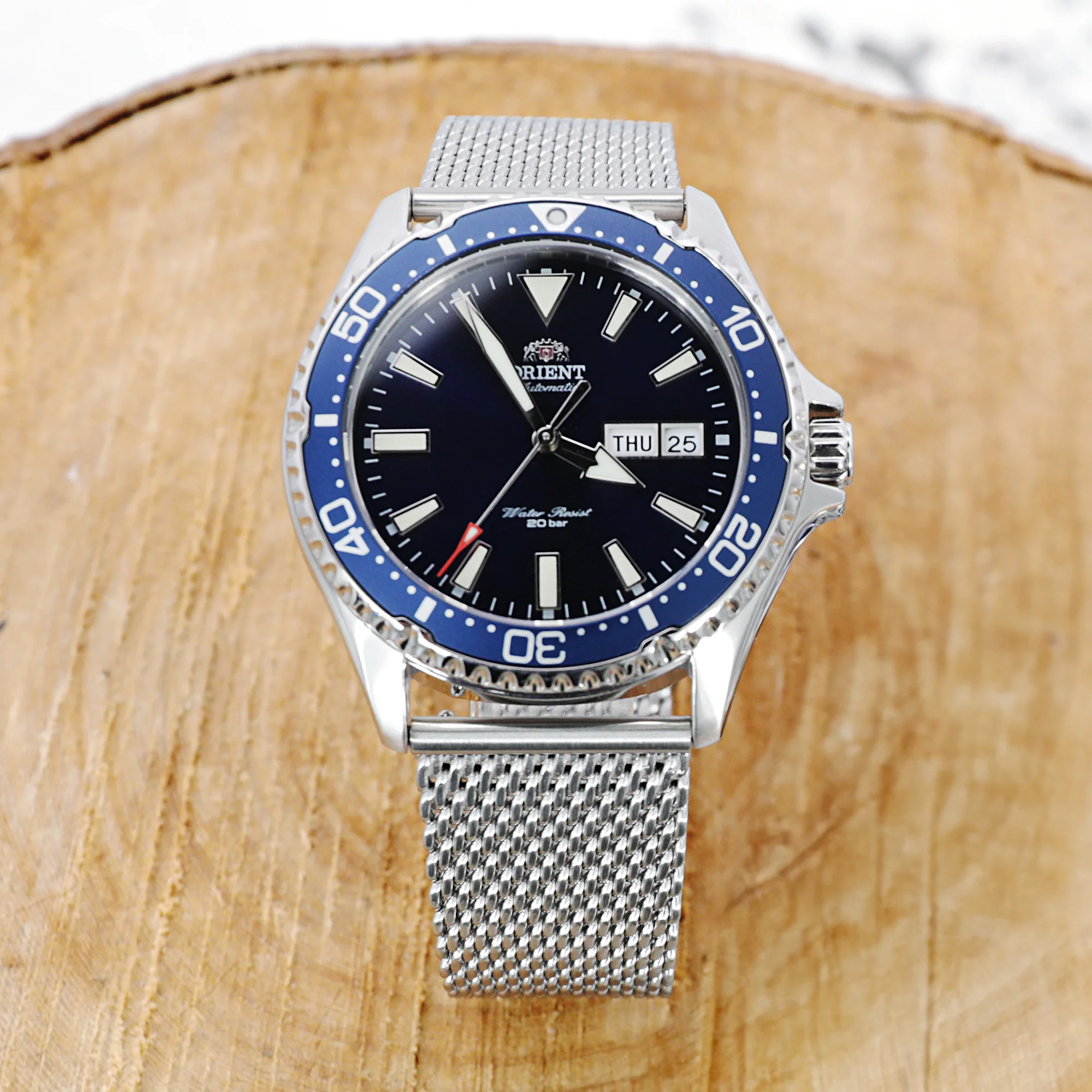 Quick Release Tapered Milanese Mesh Watch Band, 18mm, 19mm, 20mm, 21mm or 22mm, Brushed - Image 6