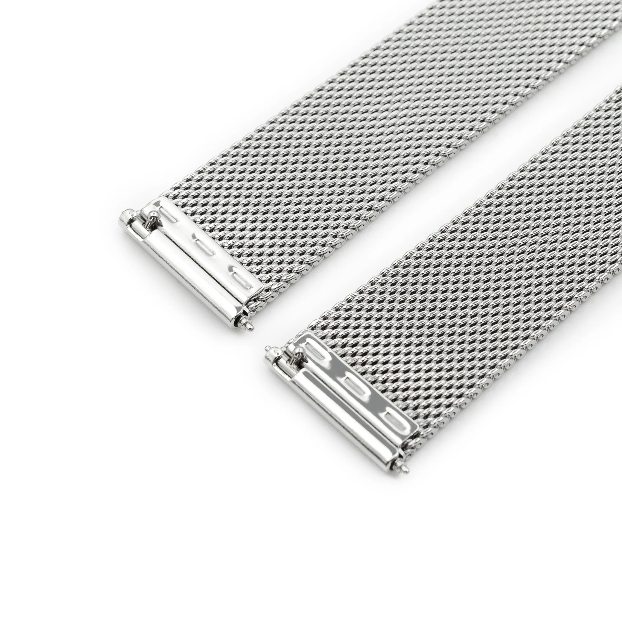 Superfine Quick Release Polished Mesh Watch Band 18mm 22mm - Image 8