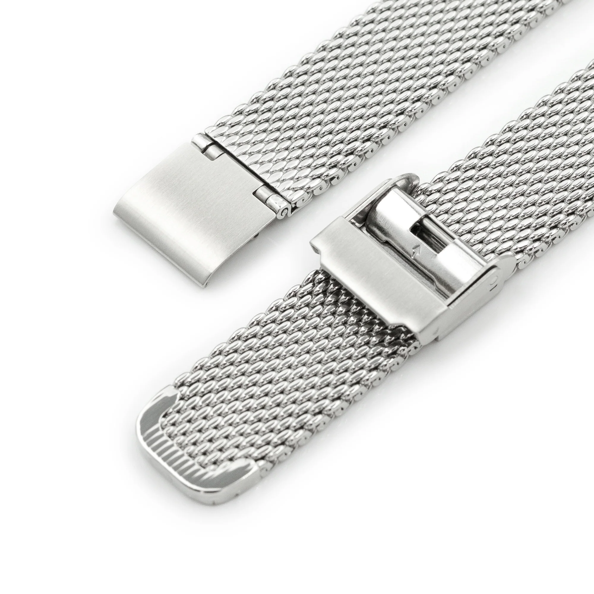 Quick Release Tapered Milanese Mesh Watch Band, 18mm, 19mm, 20mm, 21mm or 22mm, Polished - Image 10