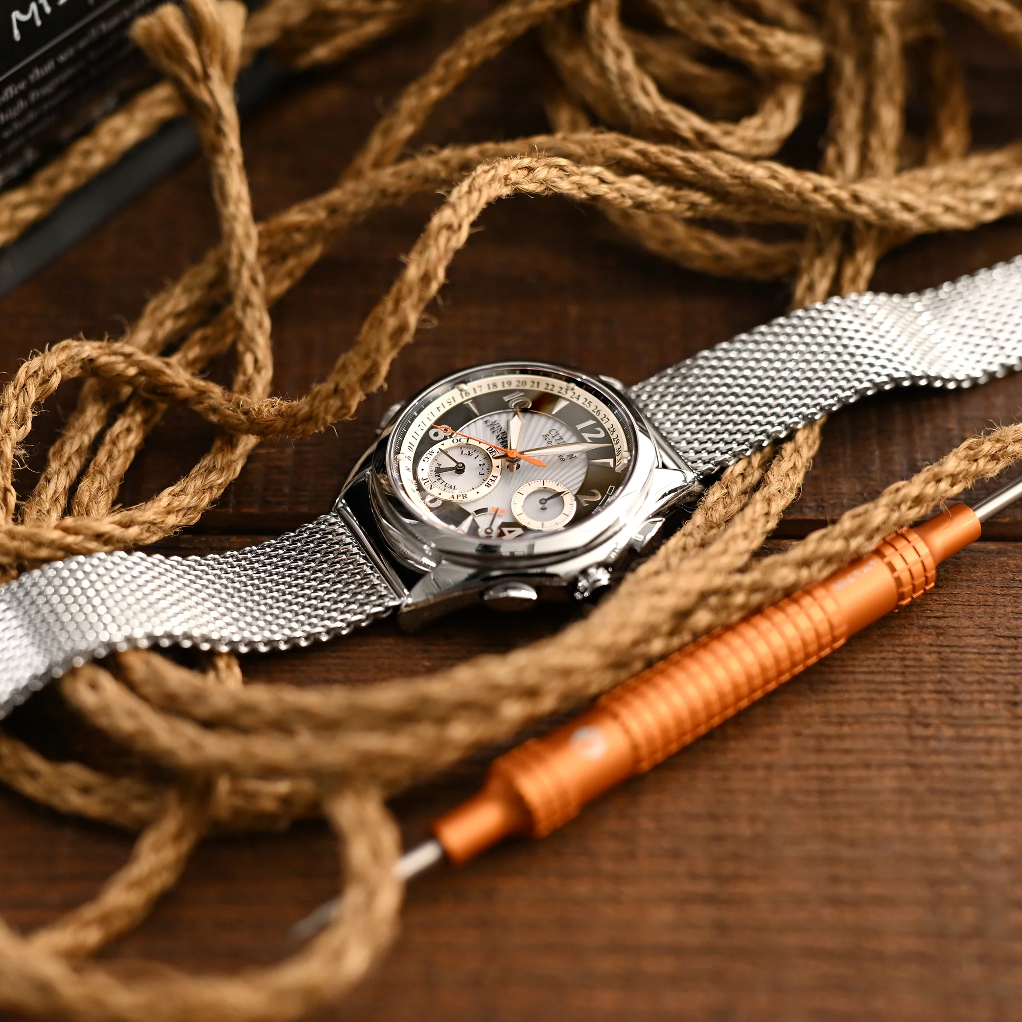 Quick Release Tapered Milanese Mesh Watch Band, 18mm, 19mm, 20mm, 21mm or 22mm, Polished - Image 6