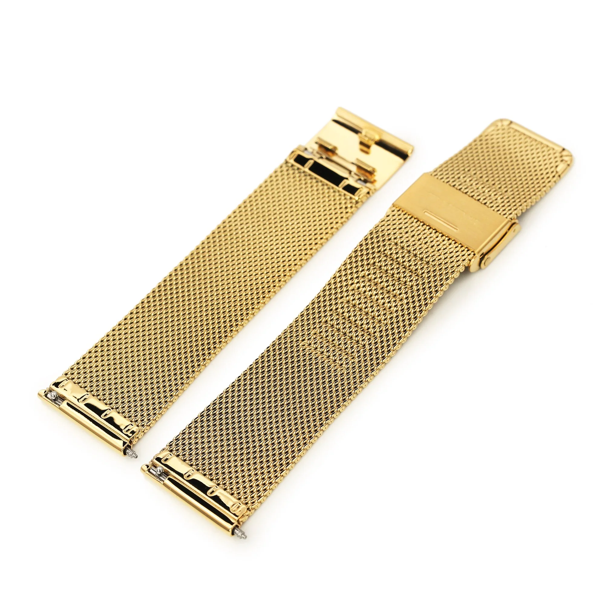 Superfine Quick Release Gold Mesh Watch Band 18mm 22mm - Image 7