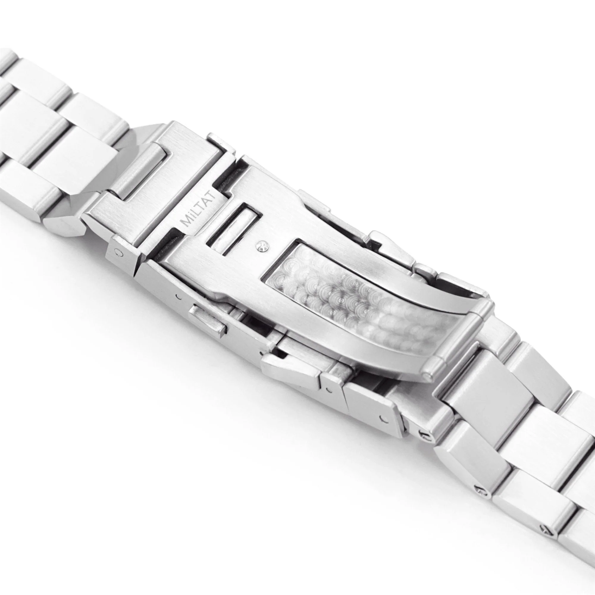 20mm Hexad III QR Watch Band Straight End Quick Release, 316L Stainless Steel Brushed Wetsuit Ratchet Buckle - Image 7