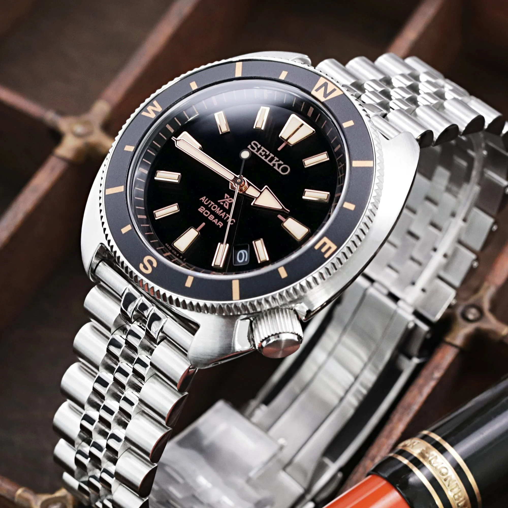 Super-JUB II 18mm 19mm 20mm Stainless Steel Straight End Bracelet - Image 4