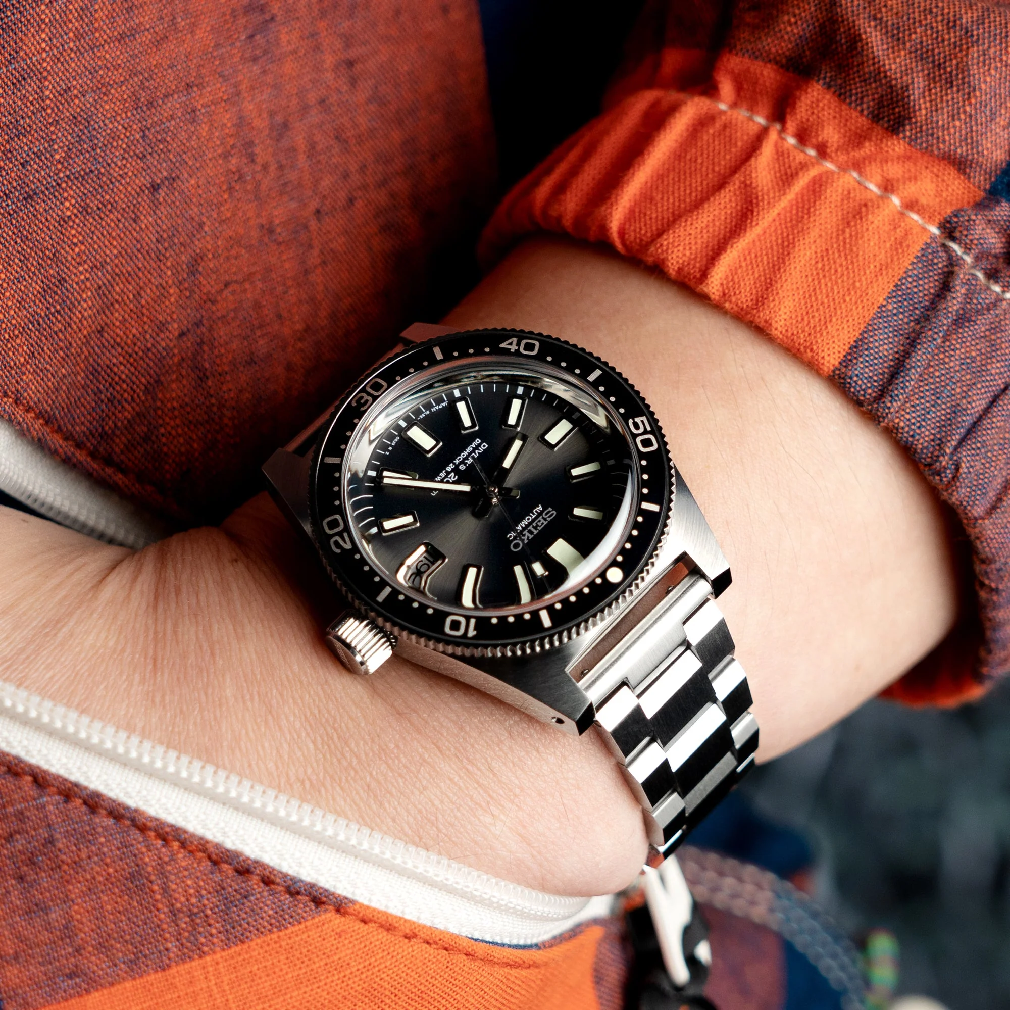 19mm Hexad III QR Watch Band Straight End Quick Release, 316L Stainless Steel Brushed V-Clasp - Image 3