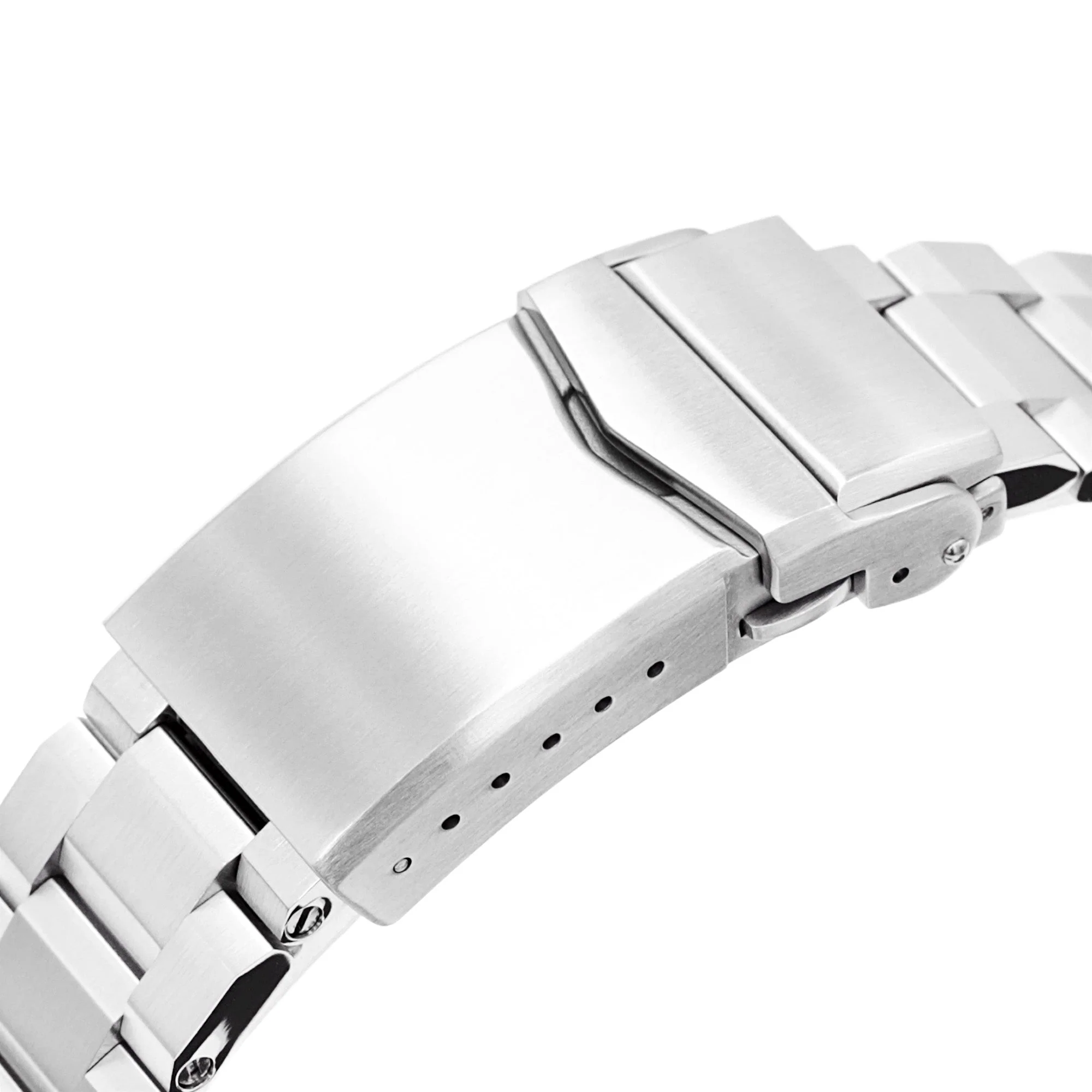 19mm Hexad III QR Watch Band Straight End Quick Release, 316L Stainless Steel Brushed V-Clasp - Image 5