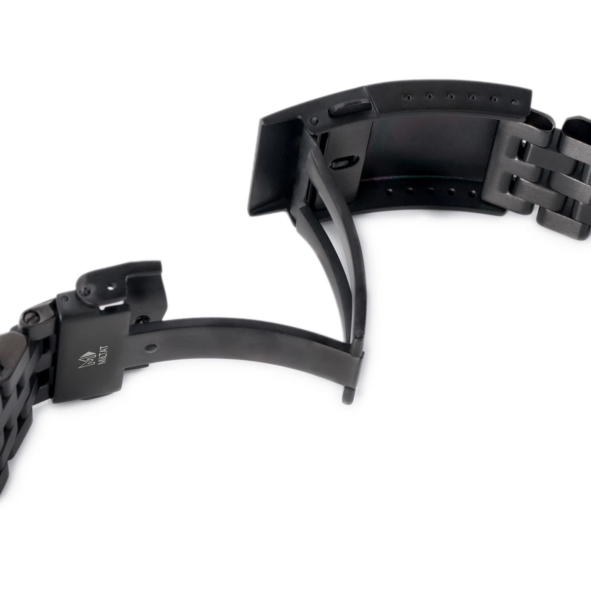 20mm, 22mm Super Engineer I Watch Band Straight End, 316L Stainless Steel Diamond-like Carbon (DLC coating) V-Clasp - Image 7